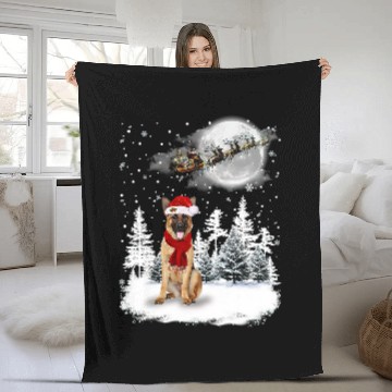 Discover GSD Under Moonlight Snow Christmas Pajama 6 German Shepherd Dog Dog Baseball Tees Fleece Blankets