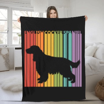Discover Dog Cocker Spaniel Cute English Cocker Spaniel Dog Owner Zip Fleece Blankets