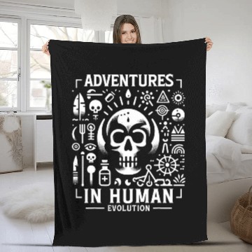 Discover Adventures in Human Evolution Anthropology Designs Fleece Blankets