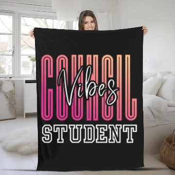 Discover Student Council Vibes World Student Day School Council Vibe Fleece Blankets