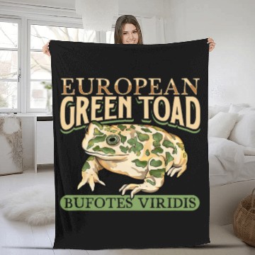 Discover European Green Toad Baseball Tees Fleece Blankets