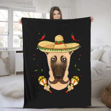 Discover Sombrero Dog I Cinco De Mayo Malinois Zip Fleece Blankets