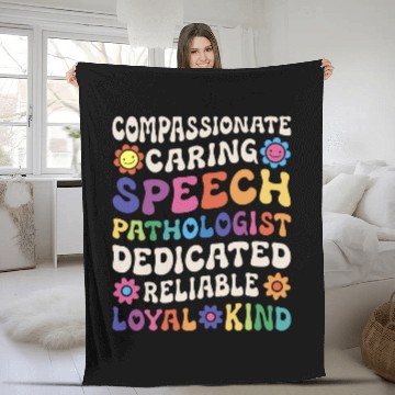 Discover Compassionate Caring Speech Language Pathologist Pathology Baseball Tees Fleece Blankets