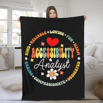 Discover Accessibility Analyst Squad Special Education Teacher Ed Fleece Blankets