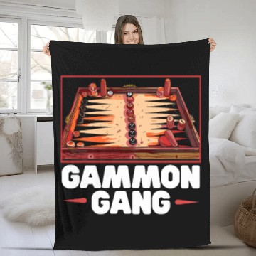 Discover Backgammon Player Strategy Board Game Dice Game Fleece Blankets