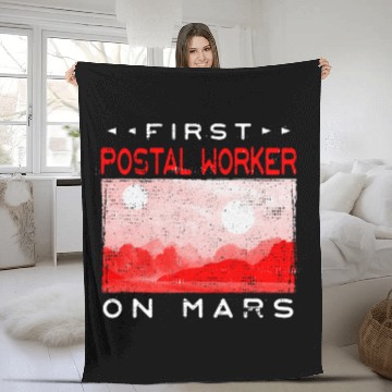 Discover First Postal Worker on Mars Mailman Red Planet 2 Baseball Tees Fleece Blankets