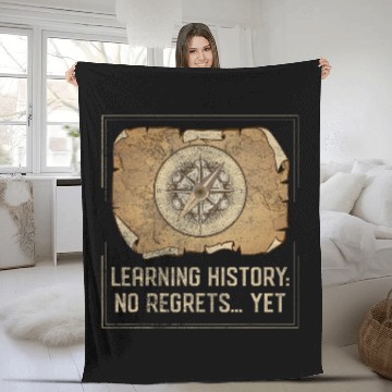 Discover Funny AP World History Learning History Buff Teacher Student Zip Fleece Blankets