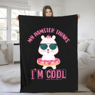 Discover Funny Hamster Lover Gift Hamster Baseball Tees Fleece Blankets