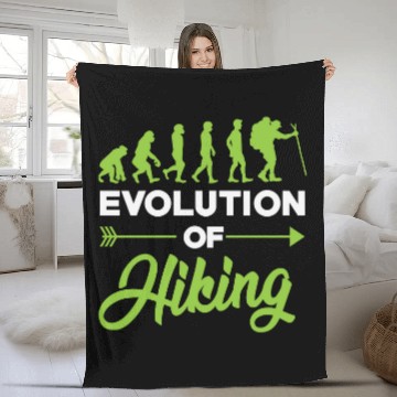 Discover Hiking Hiker Outdoor Evolution mountaineering hiking 141 Hike Fleece Blankets
