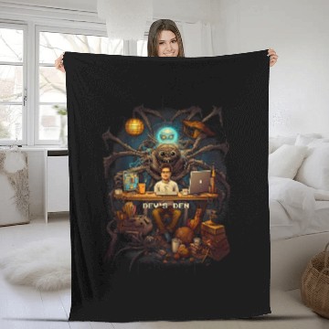 Discover Devs Den Programmers Paradise Master Coding Programmer Zip Fleece Blankets