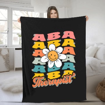 Discover ABA Therapist Daisy Flower Retro Behavior Analysis Therapist Zip Fleece Blankets