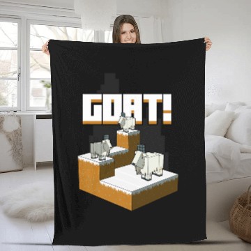 Discover Goats Lover Minecraft Goats Mountaintop Fleece Blankets