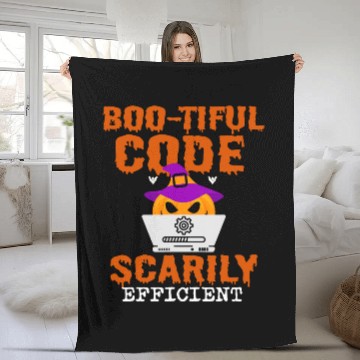 Discover Halloween Programmer Coder Software Web Developer Coding 2 Fleece Blankets