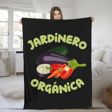 Discover Gardener Organic Gardening Eggplant Pepper Vegetables Fleece Blankets