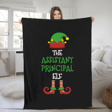 Discover Assistant Principal Elf Matching Pajamas Christmas Teacher Fleece Blankets