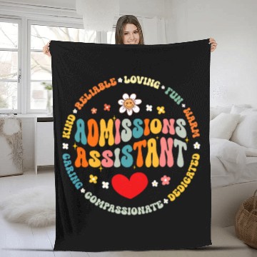 Discover Admissions Assistant Squad Life Teacher Appreciation Fleece Blankets