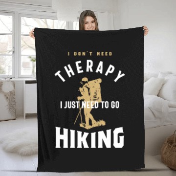 Discover Hiking Hiker Outdoor Mountain Therapy 165 Hike Fleece Blankets