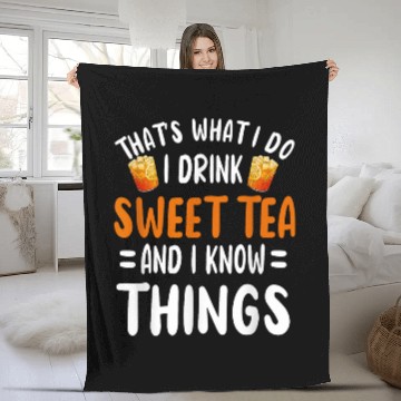 Discover Funny Sweet Tea Outfit Refreshing Tea Drinker Quote Baseball Tees Fleece Blankets