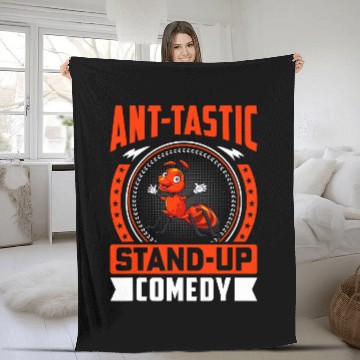 Discover Anttastic standup Comedy Ants Funny Saying Fleece Blankets
