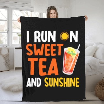 Discover Funny Sweet Tea And Sunshine Outfit Refreshing Tea Drinker Baseball Tees Fleece Blankets