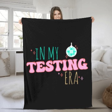Discover Funny Testing Teacher In My Teacher Era Teaching Student 1 Fleece Blankets