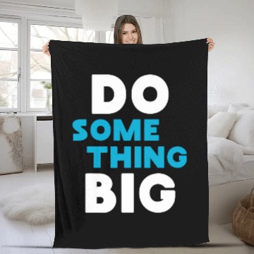 Discover Do Something Big Baseball Tees Fleece Blankets
