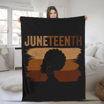 Discover African American Juneteenth Black Queen Fleece Blankets