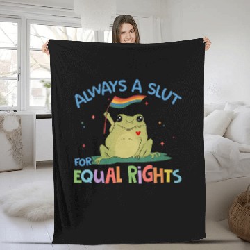 Discover Funny Equal Rights Frog And Toad Say Gay Happy Pride Month Fleece Blankets