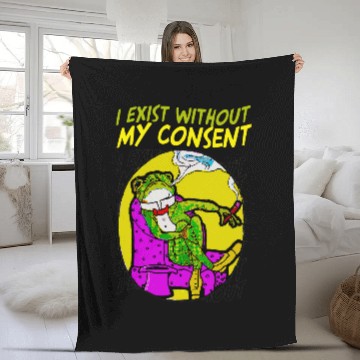 Discover Existential Frog Toad Lovers I Exist Without My Consent Baseball Tees Fleece Blankets
