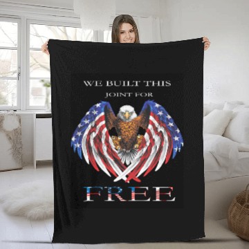 Discover American Day Bald Eagle Joint for frees t shir Baseball Tees Fleece Blankets
