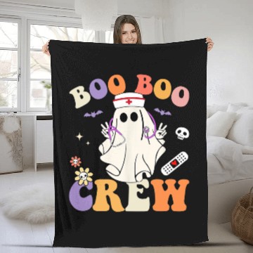 Discover Boo Boo Crew nurses s Halloween nurses s Cute ghosts Fleece Blankets