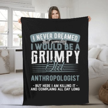 Discover Anthropologist Grumpy and Old Baseball Tees Fleece Blankets
