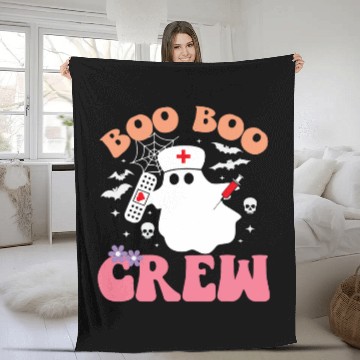 Discover Boo Boo Crew quote nurses cool Halloween nurses Costume Fleece Blankets