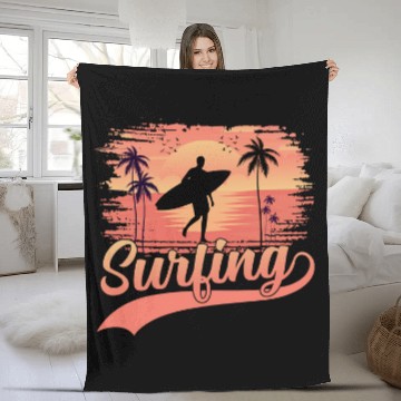 Discover Surf Life Surfing399 Fleece Blankets