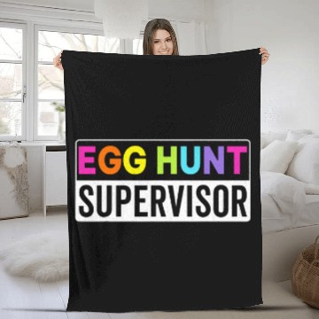 Discover Egg hunt supervisor colorful matching easter egg hunting Fleece Blankets