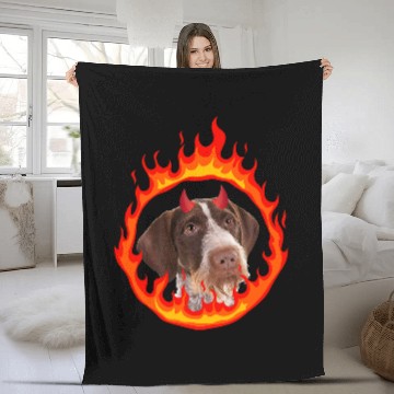 Discover Devil Dog Pointers German Wirehaired Zip Fleece Blankets