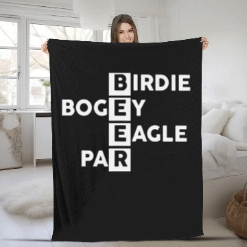 Discover Birdie Bogey Eagle Par Beer Golf Lover Fleece Blankets