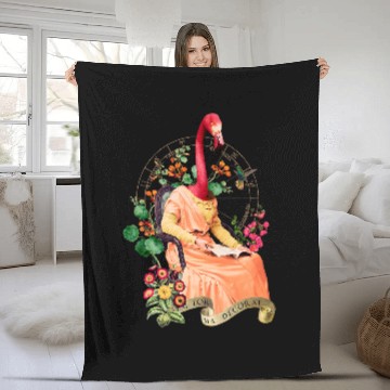 Discover FANCY ART READING DRESSED FLAMINGO Fleece Blankets