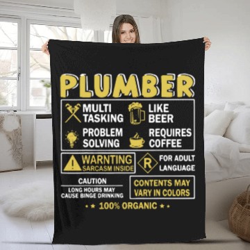 Discover Plumber Multi Tasking Like Beer Problem Solving Coffee Fleece Blankets