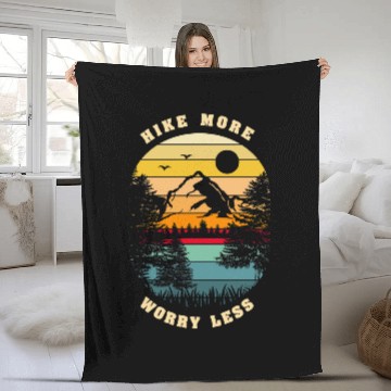 Discover Hiking Hiker Outdoor Hike More 310 Hike Zip Fleece Blankets