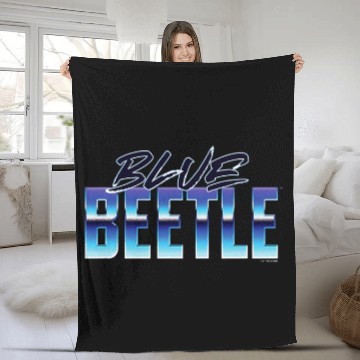 Discover Blue Beetle Big Bold vintages Text Logo Fleece Blankets