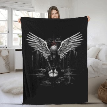 Discover Anime Fallen Angel Goth Gothic Grunge Fantasy Angelcore 82 Baseball Tees Fleece Blankets