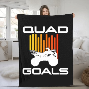 Discover Fun Quad Goals ATV Four Wheeler Quad Bike Fleece Blankets