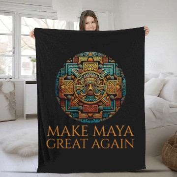 Discover Classical Mayan Civilization Make Maya Great Again Baseball Tees Fleece Blankets
