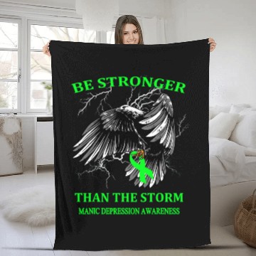 Discover Be Stronger Than The Storm Manic Depression Baseball Tees Fleece Blankets