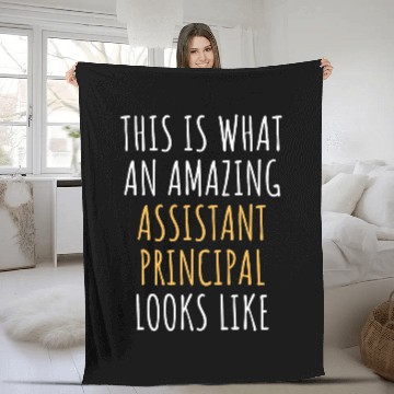 Discover ASSISTANT PRINCIPAL Funny Job Title Profession Worker Idea Fleece Blankets