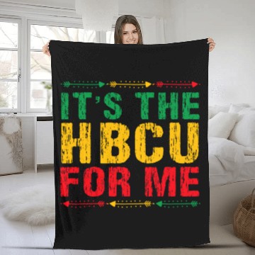 Discover Its The HBCU For Me HBCU Alumni Afro for HBCU Student Grad Fleece Blankets