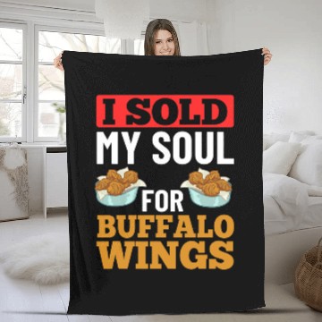 Discover Buffalo Wings Fried Chicken Hot Wing Sauce 224 Fleece Blankets