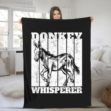 Discover Donkey Whisperer Donkeys Burro Farmer Fleece Blankets