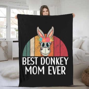 Discover bests Donkey Mom Ever Donkey Lover Accessories Fleece Blankets